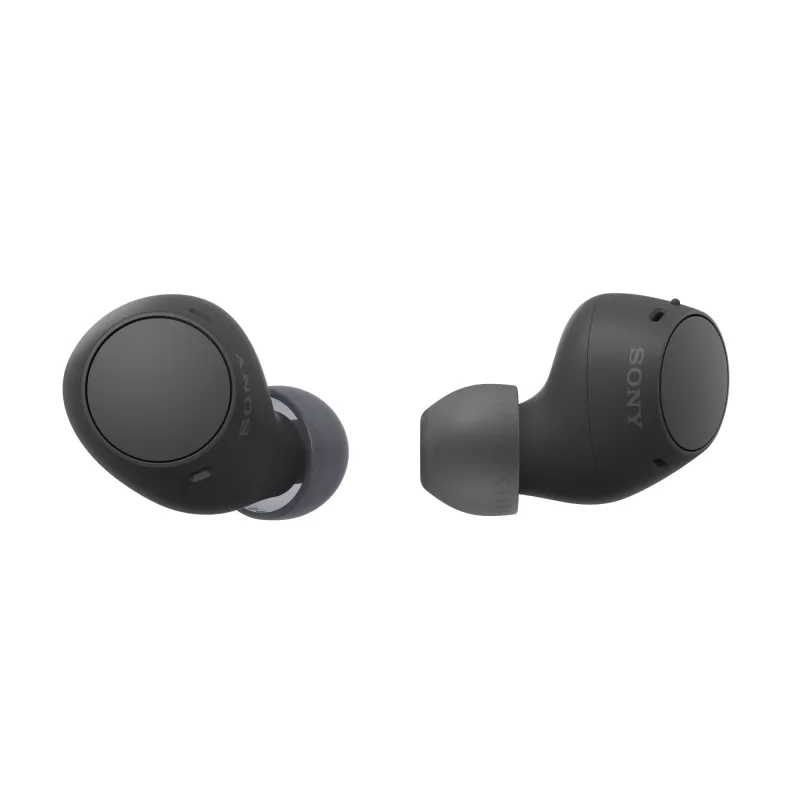 Ausinės Sony WF-C510 belaidės į ausis įdedamos ausinės, Bluetooth 5.3, IPX4, 6 mm tvarkyklės, 22 h baterija (su dėklu) – Juodos