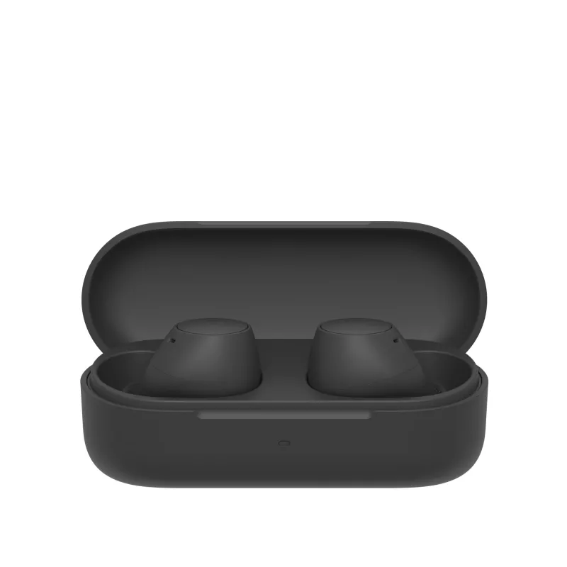 Ausinės Sony WF-C510 belaidės į ausis įdedamos ausinės, Bluetooth 5.3, IPX4, 6 mm tvarkyklės, 22 h baterija (su dėklu) – Juodos