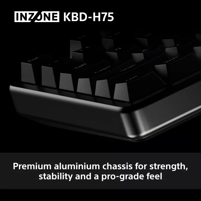 Sony INZONE KBD-H75 75% laidinė klaviatūra, magnetiniai-mechaniniai jungikliai, QWERTY US International RGB juoda