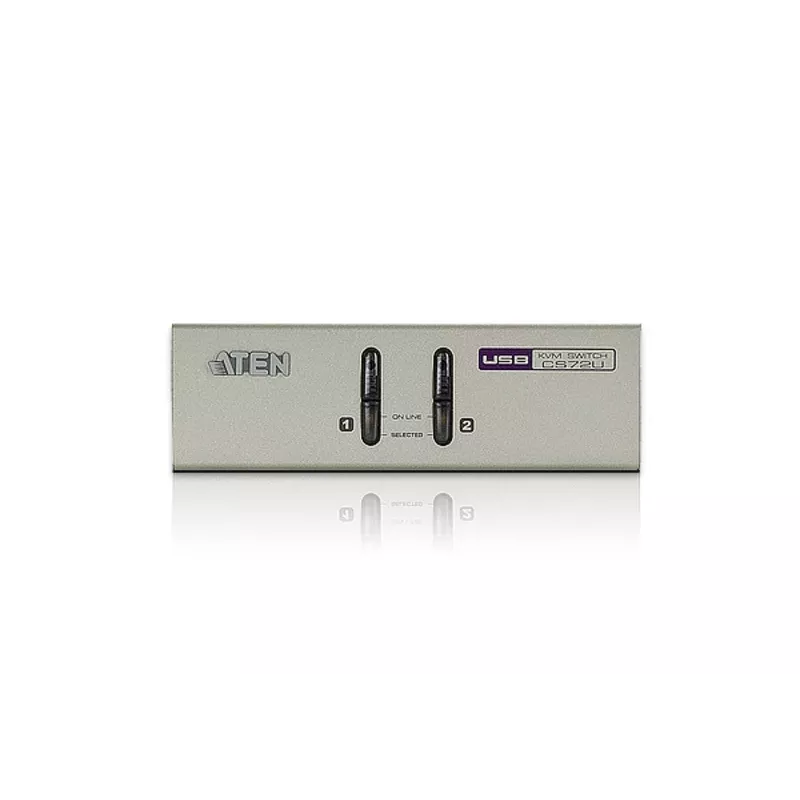 ATEN CS72U 2 prievadų USB VGA KVM jungiklis su garsu (įskaitant KVM kabelius), 2048 x 1536 pikseliai, QXGA, 0,142 W, pilka