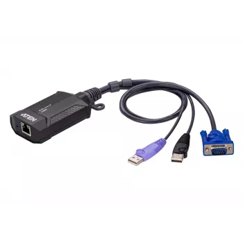 ATEN CN800 USB VGA KVM per IP Mini, 1920 x 1200 px, Ethernet LAN, 3,47 W, juoda, violetinė