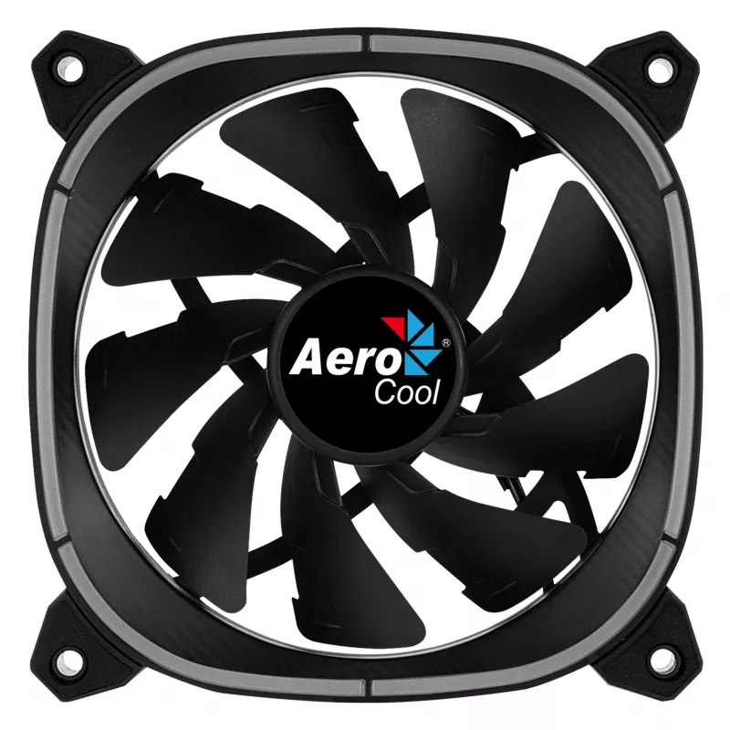 Ventiliatorius Aerocool ASTRO12 120 mm RGB LED antivibracinis 6 kontaktų juodas