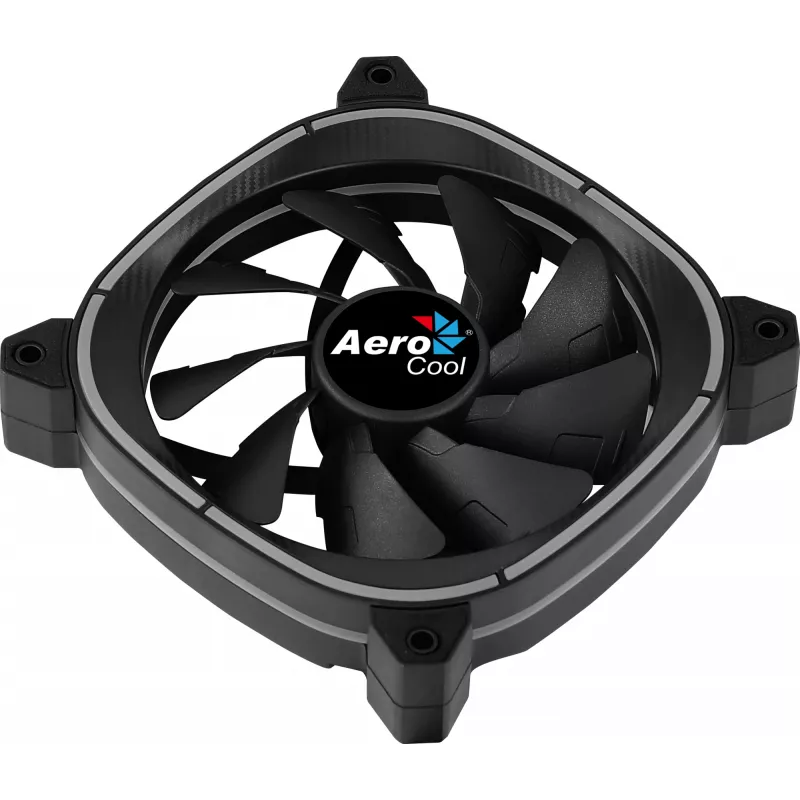Ventiliatorius Aerocool ASTRO12 120 mm RGB LED antivibracinis 6 kontaktų juodas
