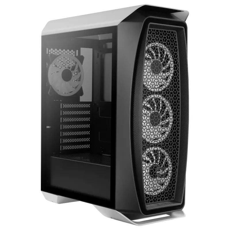 Aerocool AEROONEDUOWHV1 Gaming ATX korpusas 4xARGB ventiliatoriai baltas, Midi Tower, PC, baltas, ATX, micro ATX, Mini-ITX, ABS, SPCC, žaidimams