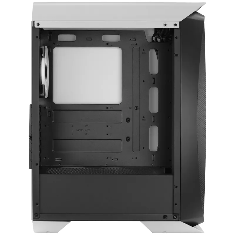 Aerocool AEROONEDUOWHV1 Gaming ATX korpusas 4xARGB ventiliatoriai baltas, Midi Tower, PC, baltas, ATX, micro ATX, Mini-ITX, ABS, SPCC, žaidimams