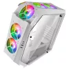 Mars Gaming MC51W Baltas PC Gaming ATX korpusas su dvigubu grūdintu stiklu ir 5x RGB 120mm ventiliatoriais