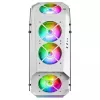 Mars Gaming MC51W Baltas PC Gaming ATX korpusas su dvigubu grūdintu stiklu ir 5x RGB 120mm ventiliatoriais