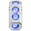 Mars Gaming MC51W Baltas PC Gaming ATX korpusas su dvigubu grūdintu stiklu ir 5x RGB 120mm ventiliatoriais