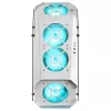 Mars Gaming MC51W Baltas PC Gaming ATX korpusas su dvigubu grūdintu stiklu ir 5x RGB 120mm ventiliatoriais