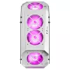Mars Gaming MC51W Baltas PC Gaming ATX korpusas su dvigubu grūdintu stiklu ir 5x RGB 120mm ventiliatoriais