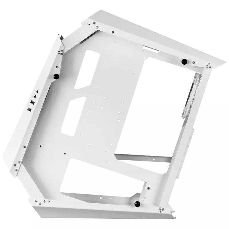 Mars Gaming MC51W Baltas PC Gaming ATX korpusas su dvigubu grūdintu stiklu ir 5x RGB 120mm ventiliatoriais