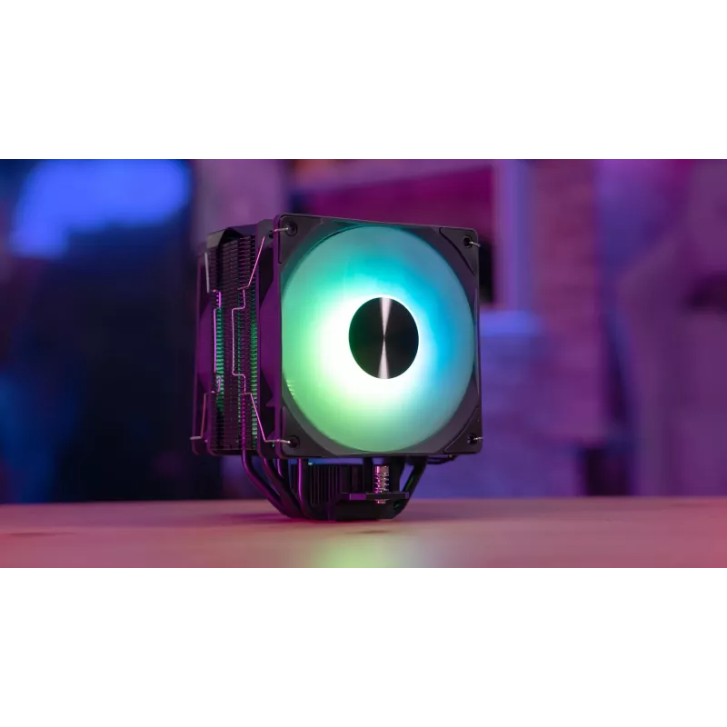 Aerocool Rime 4 Dual procesoriaus aušintuvas 12 cm juodas 2 ventiliatoriai