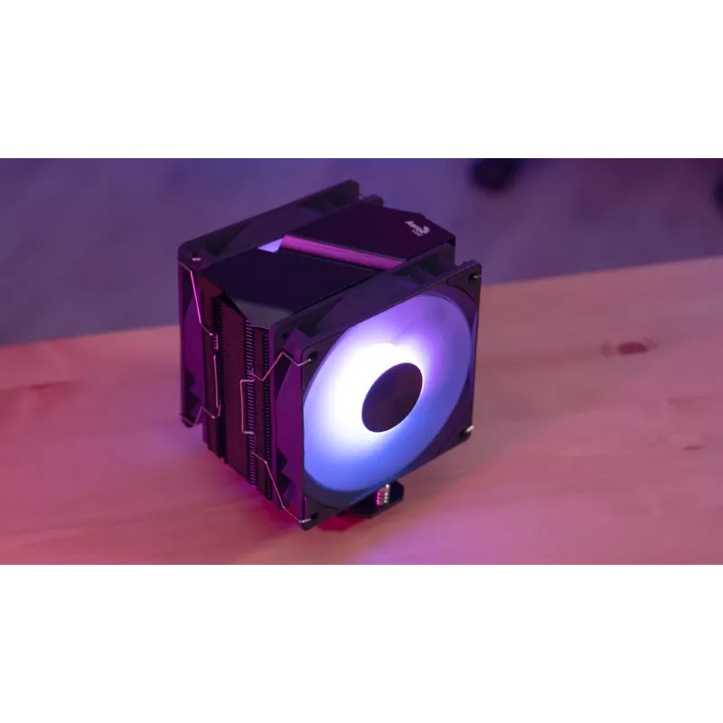 Aerocool Rime 4 Dual procesoriaus aušintuvas 12 cm juodas 2 ventiliatoriai