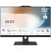 MSI Modern AM242TP 1M-1230EU Intel Core 3 100U 60,5 cm (23,8 colio) 1920 x 1080 pikselių liečiamasis viskas viename kompiuteris 8 GB DDR5-SDRAM 256 GB SSD Windows 11 Pro Wi-Fi 6E (802.11ax) juodas