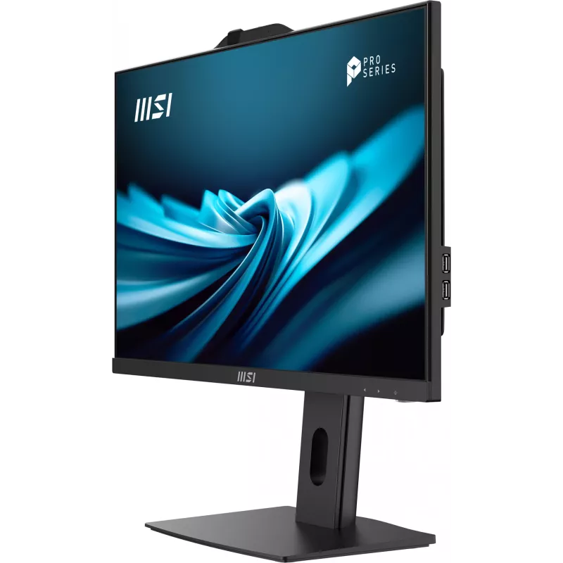 All-in-One PC MSI PRO AP241P 14M — Intel Core i7-14700 2.1 GHz, 23.8 colių ekranas, 16 GB DDR5 5600 MHz, 1 TB SSD, Intel UHD, Windows 11 Pro, juoda