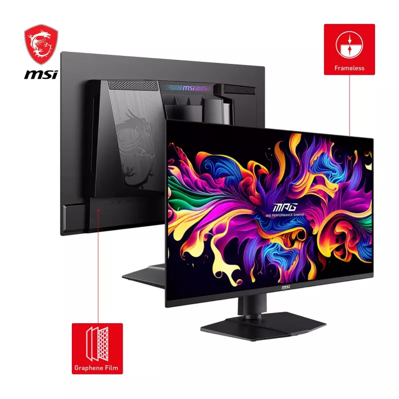 MSI MPG 271QRXDE QD-OLED monitorius 67,3 cm (26,5 colio) 2560 x 1440 pikselių Wide Quad HD juodas