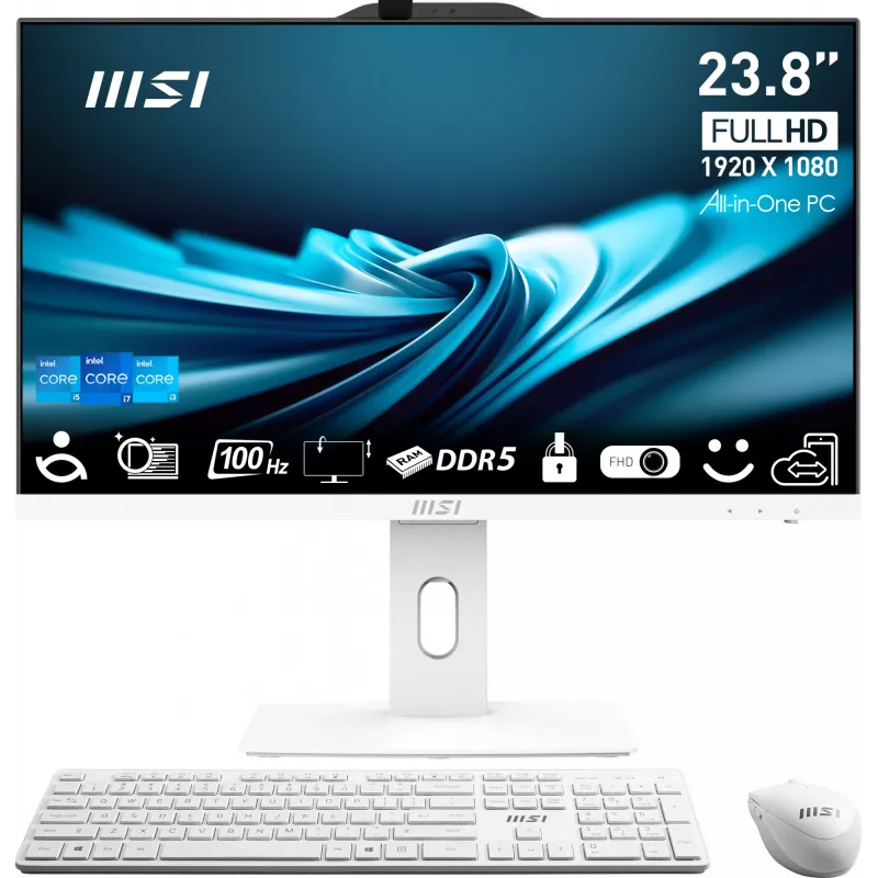 Monoblokinis kompiuteris MSI PRO AP241P 14M — Intel Core i5-14400, 16GB DDR5 5600MHz, 512GB SSD, Intel UHD, Windows 11 Pro
