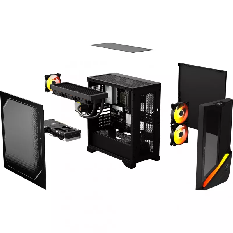 Stalinis kompiuteris MSI MPG Infinite Z3 X3D 9NVRR7-848EU AMD Ryzen™ 7 9800X3D 32 GB DDR5-SDRAM 1 TB SSD NVIDIA GeForce RTX 5070 Ti Windows 11 Home Juodas
