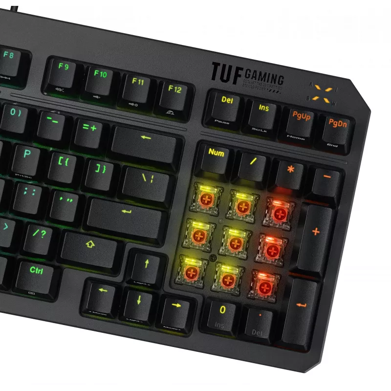 ASUS TUF Gaming K3 Gen II mechaninė klaviatūra USB QWERTY Juoda