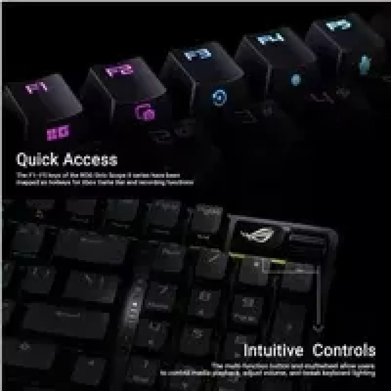 ASUS ROG Strix Scope II 96 WL White klaviatūra mechaninė 96% belaidė RGB PBT US išdėstymas