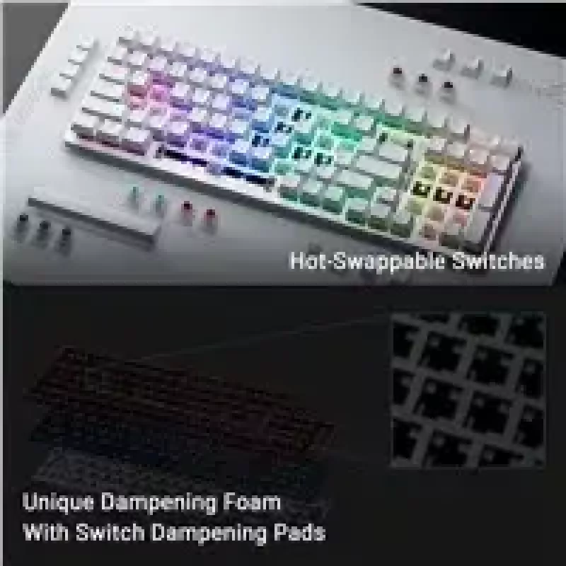 ASUS ROG Strix Scope II 96 WL White klaviatūra mechaninė 96% belaidė RGB PBT US išdėstymas