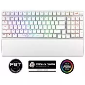 ASUS ROG Strix Scope II 96 WL White klaviatūra mechaninė 96% belaidė RGB PBT US išdėstymas