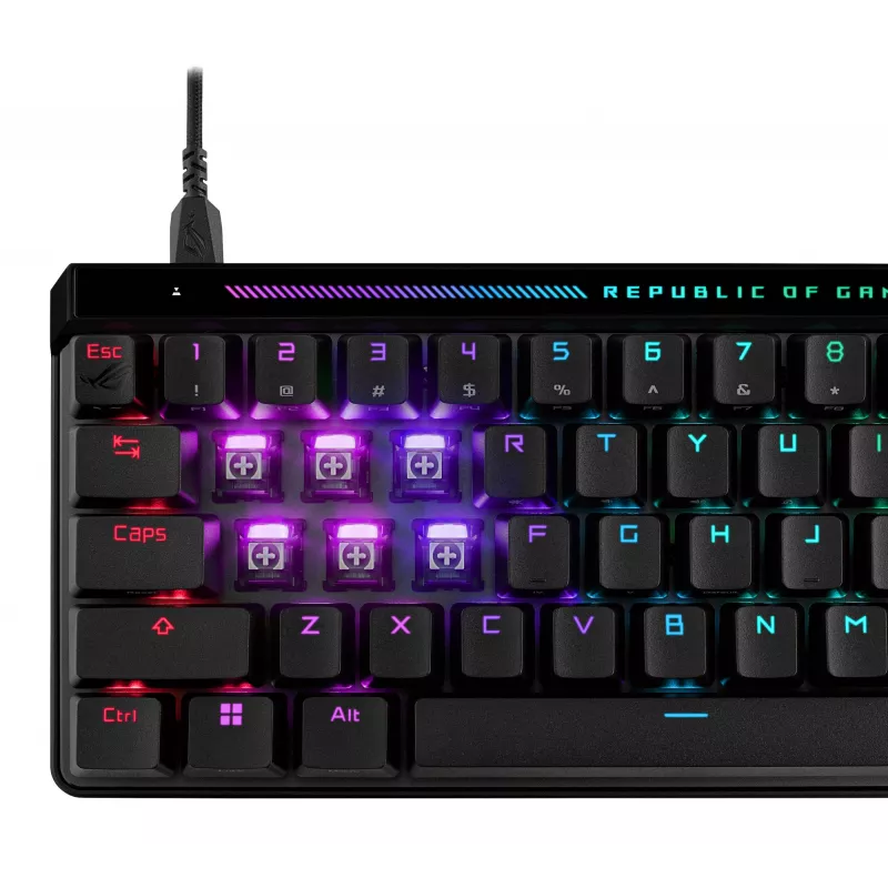 ASUS ROG Falchion Ace HFX / HFX / US / PBT klaviatūra žaidimams USB QWERTY US International juoda