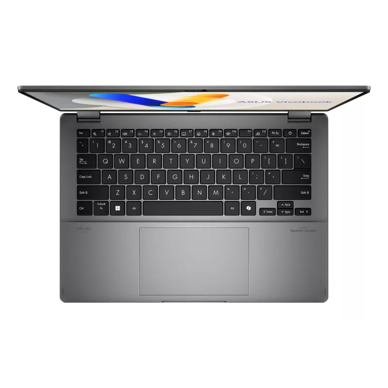 ASUS Vivobook 14 Flip TP3407SA-QL023W Copilot+ PC Intel Core Ultra 7 258V hibridinis (2-in-1) 35,6 cm (14 colių) lietimui jautrus ekranas WUXGA 32 GB LPDDR5x-SDRAM 1 TB SSD Wi-Fi 7 (802.11be) Windows 11 Home pilka