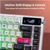 Belaidė mechaninė klaviatūra ASUS ROG Azoth X — US išdėstymas, Bluetooth & RF 2.4GHz, balta