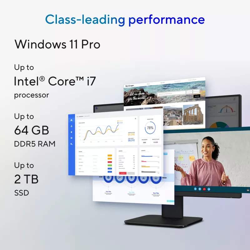 ASUS ExpertCenter P400 AiO P440VAK-BPC193W-NL 60.5 cm (23.8 inch) Full HD All-in-One kompiuteris, Intel Core i7-13620H, 16 GB DDR5, 1 TB SSD, Windows 11 Home, juodas