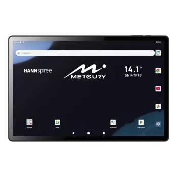 Planšetinis kompiuteris Hannspree Mercury Mediatek LTE 128 GB 35,8 cm (14,1 colio) 6 GB Wi-Fi 5 (802.11ac) Android 15 Juoda