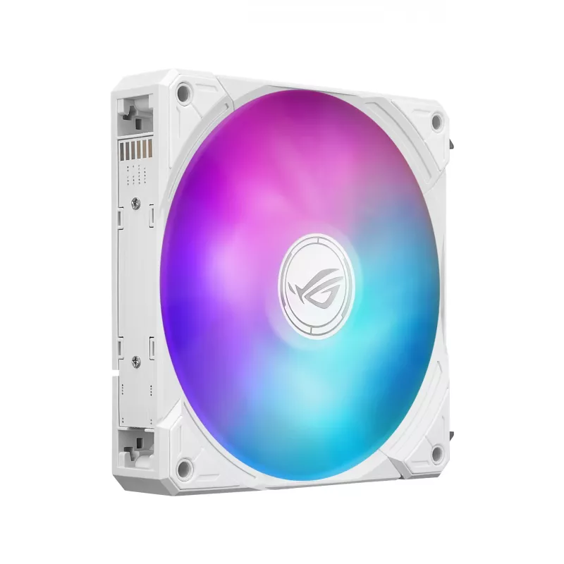 Vandens aušintuvas ASUS ROG Ryuo IV SLC 360 ARGB White Edition – 360 mm radiatorius, 3×120 mm ventiliatoriai, AMOLED ekranas, LGA 1700 palaikymas