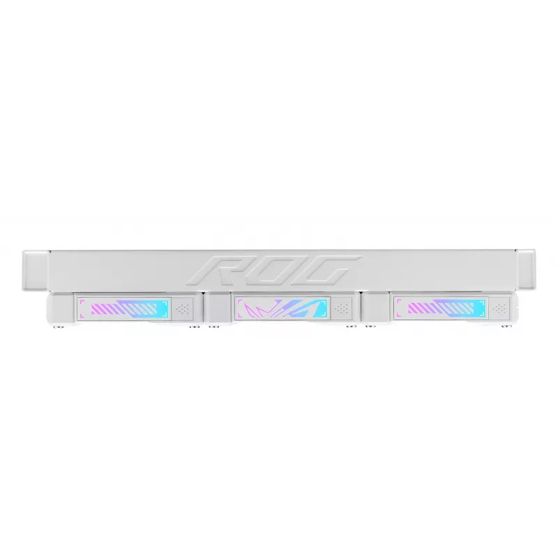 Vandens aušintuvas ASUS ROG Ryuo IV SLC 360 ARGB White Edition – 360 mm radiatorius, 3×120 mm ventiliatoriai, AMOLED ekranas, LGA 1700 palaikymas