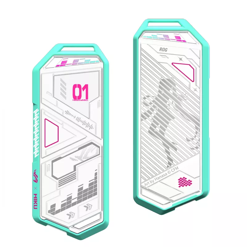 SSD korpusas ASUS ROG Strix Arion Hatsune Miku Edition White M.2 PCIe USB Type-C 10 Gbit/s