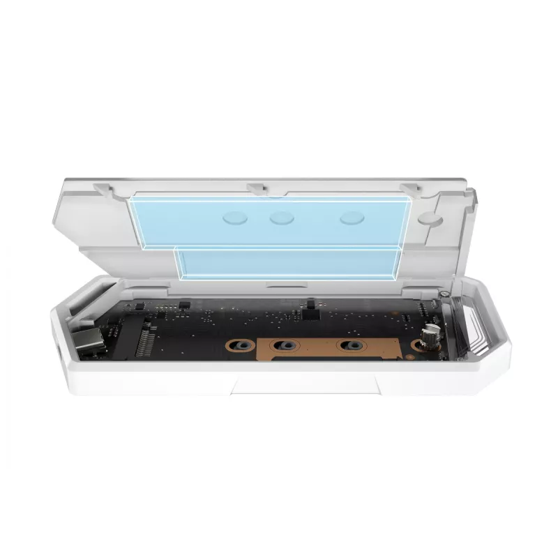 SSD korpusas ASUS ROG Strix Arion Hatsune Miku Edition White M.2 PCIe USB Type-C 10 Gbit/s