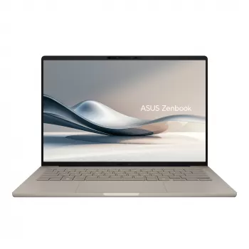 ASUS Zenbook A14 UX3407QA-QD289W Copilot+ PC Snapdragon X1-26-100 nešiojamas kompiuteris 35.6 cm (14 col.) WUXGA 16 GB LPDDR5x-SDRAM 512 GB SSD Wi-Fi 6E (802.11ax) Windows 11 Home Smėlio spalvos