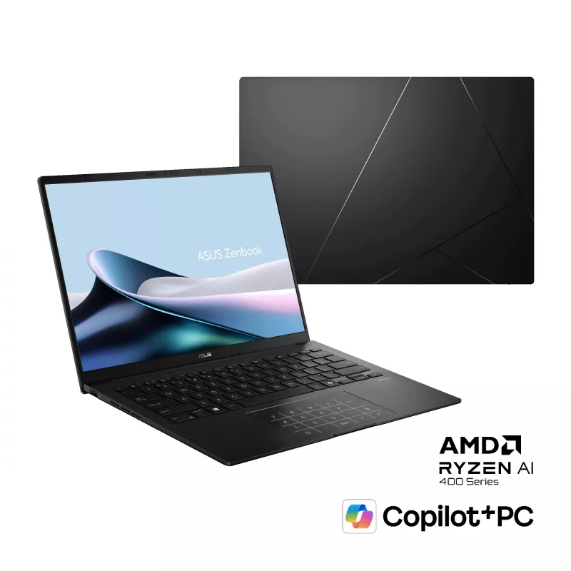 ASUS Zenbook 14 OLED UM3406GA-QD031W Copilot+ PC AMD Ryzen™ AI 7 445 nešiojamas kompiuteris 35,6 cm (14 colių) WUXGA 32 GB LPDDR5x-SDRAM 1 TB SSD Wi-Fi 6E (802.11ax) Windows 11 Home Dutch Black