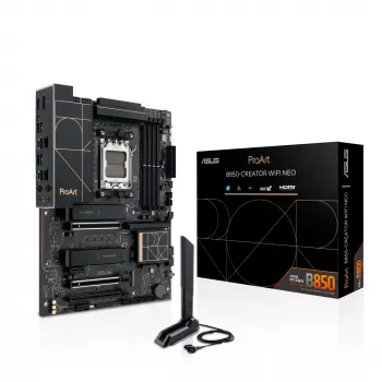Motininė plokštė ASUS PROART B850-CREATOR WiFi NEO — AMD B850, Socket AM5, ATX, DDR5, 4 DIMM, 256 GB, Wi‑Fi 7, 5Gb Ethernet