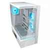 COUGAR CFV235 Vision midi bokštas — ARGB, 9,16 colio (23,3 cm) LCD, grūdintas stiklas, baltas, ATX/Micro-ITX, 2x3,5 colio + 2x2,5 colio