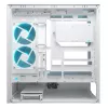 COUGAR CFV235 Vision midi bokštas — ARGB, 9,16 colio (23,3 cm) LCD, grūdintas stiklas, baltas, ATX/Micro-ITX, 2x3,5 colio + 2x2,5 colio