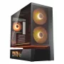COUGAR CFV235 Vision Midi Tower PC korpusas — ARGB, 9.16 colio (23,3 cm) LCD 1920×462, tinklelis, priekyje 2×160 mm, gale 1×120 mm, juodas