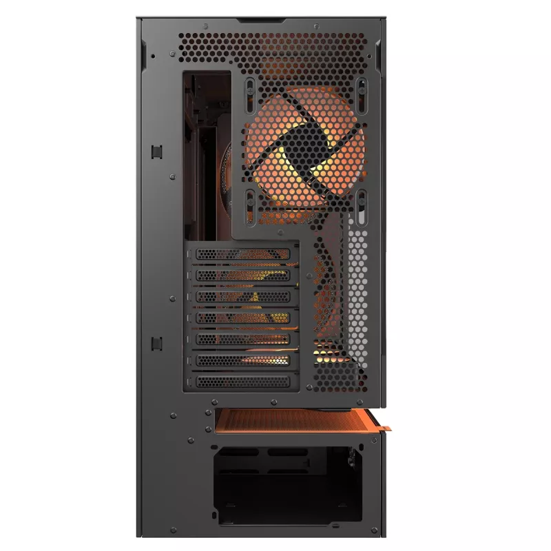 COUGAR CFV235 Vision Midi Tower PC korpusas — ARGB, 9.16 colio (23,3 cm) LCD 1920×462, tinklelis, priekyje 2×160 mm, gale 1×120 mm, juodas