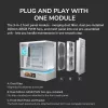 COUGAR CFV235 Vision Midi Tower PC korpusas — ARGB, 9.16 colio (23,3 cm) LCD 1920×462, tinklelis, priekyje 2×160 mm, gale 1×120 mm, juodas
