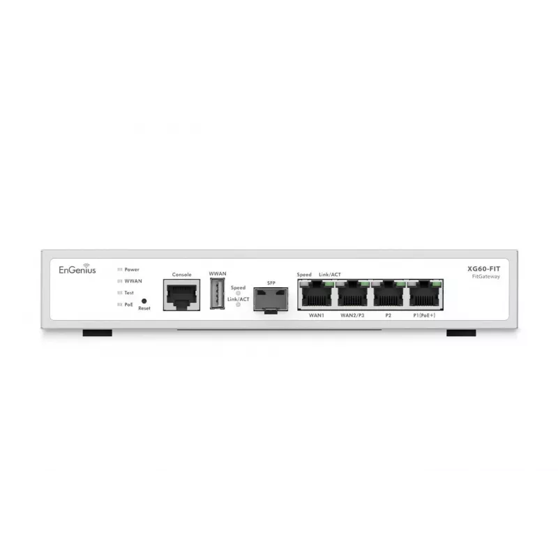 EnGenius FitXpress valdomas šliuzas 2 x GbE LAN ir 2 x GbE WAN bei 1 SFP prievadas