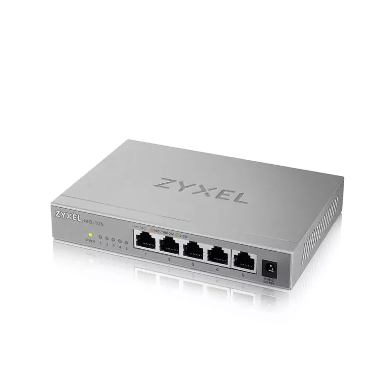 Zyxel MG-105 Nevaldomas 2.5G Ethernet (100/1000/2500) Plieninis