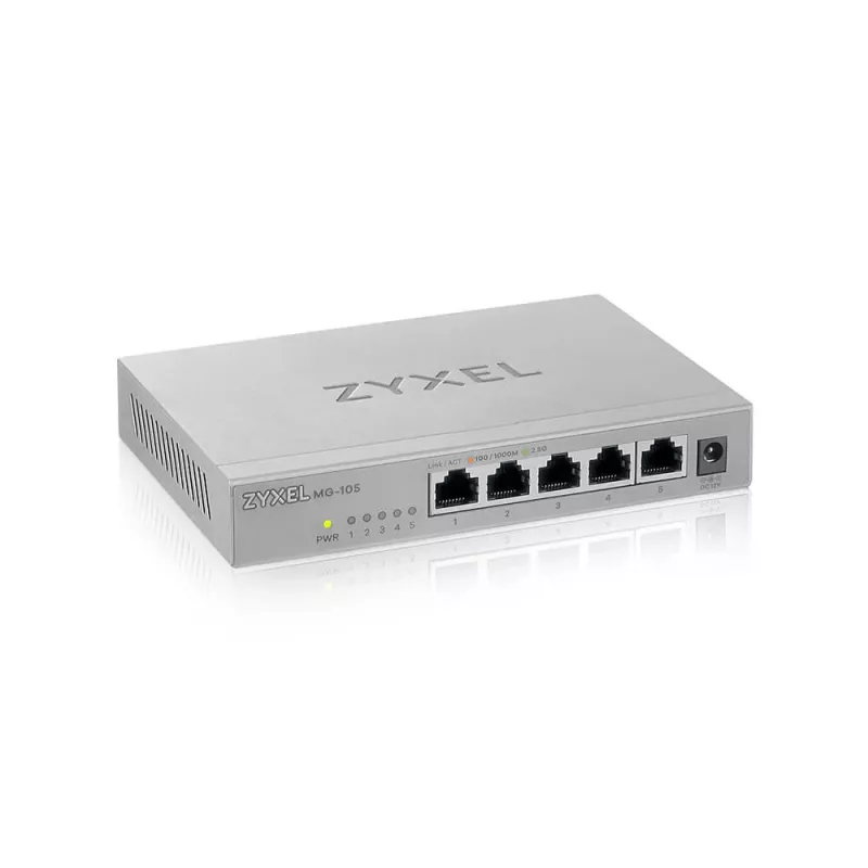Zyxel MG-105 Nevaldomas 2.5G Ethernet (100/1000/2500) Plieninis