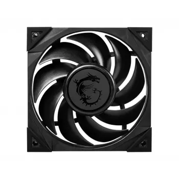 MSI MEG SILENT GALE P12 tylus ventiliatorius 120mm, PWM, subalansuotas statinis slėgis, LCP mentės, HDB guolis, antivibraciniai pagalvėlės, 300mm kabelis