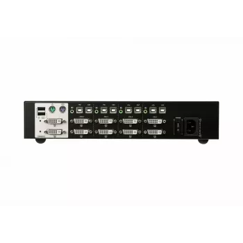 ATEN 4 prievadų USB DVI dviejų monitorių saugus KVM jungiklis