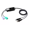 KM jungiklis ATEN 2 prievadų USB Boundless Cable CS62KM