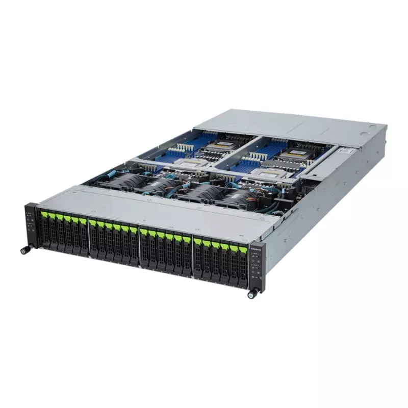 GIGABYTE H273 LGA 6096 stovo (2U) juodas serveris